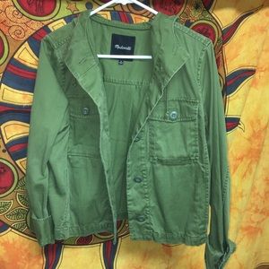 madewell cropped army jacket
